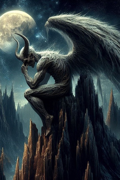 The exiled angel, the sorrowful beast .