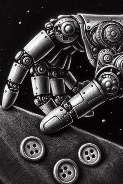 Coat buttons on my fingers